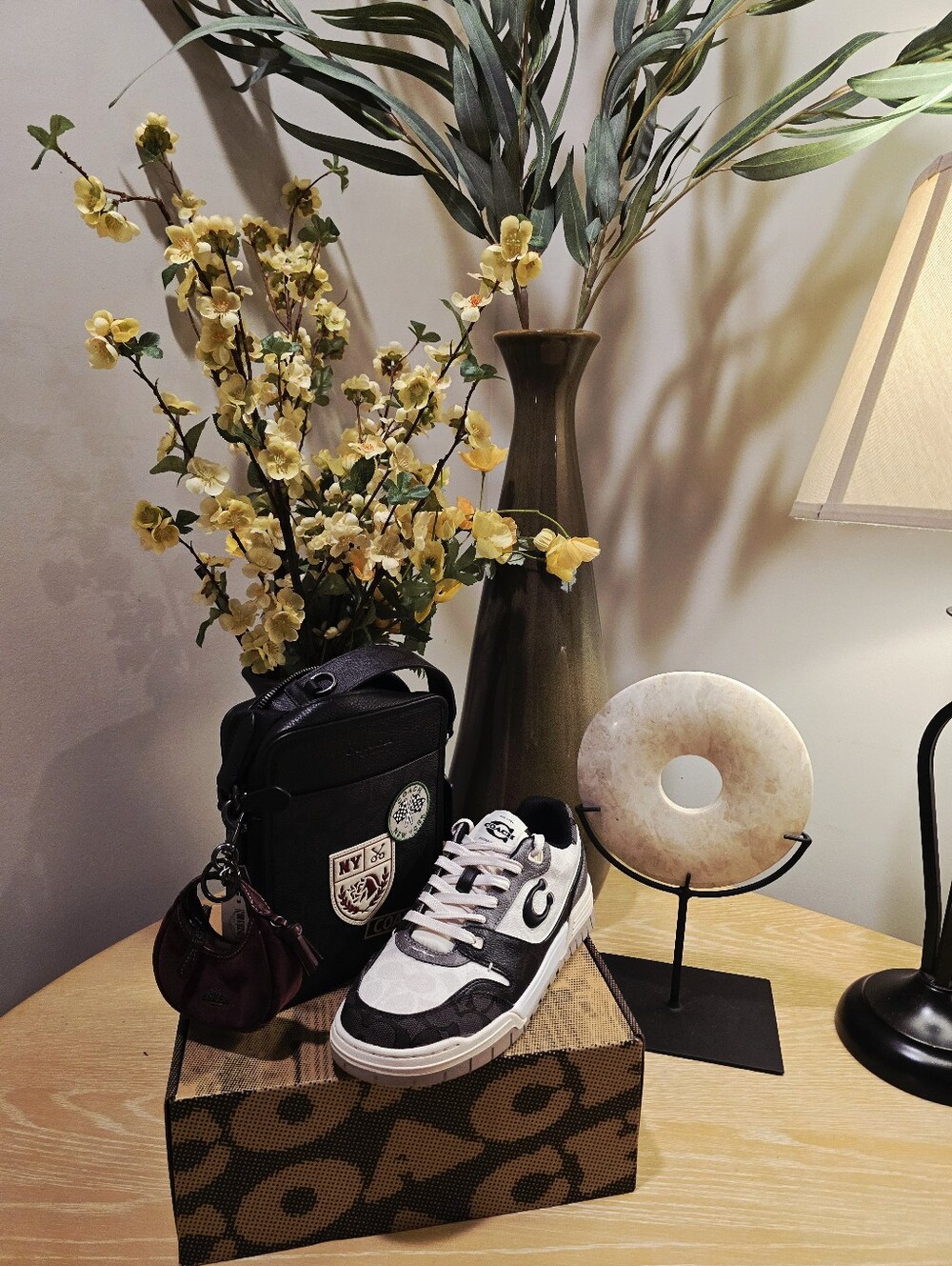 Coach Soho Sneaker In Mixed Signature & Sig Xbdy w/Authentic Charm Bundle